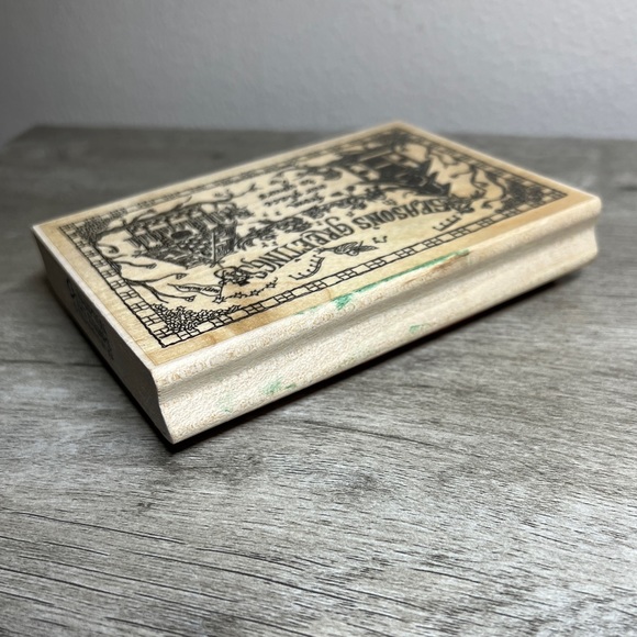 Hampton Art Rubber Stamps “Season's Greetings From Our Place to Yours” Christmas - Picture 4 of 8